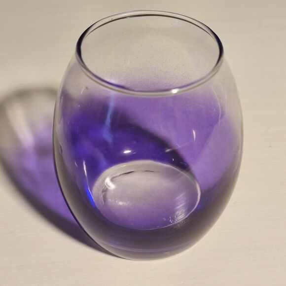 Purple Ombre Glassware Goddess Priestess 6oz Cups Crown Ritualware Set of 6 - Picture 5 of 10